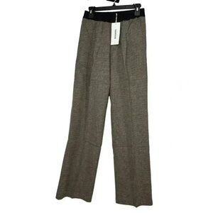 Thakoon NWT Houndstooth Wide Leg Pants Women’s 2 | Smocked Waist Check Trousers